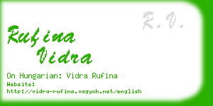 rufina vidra business card